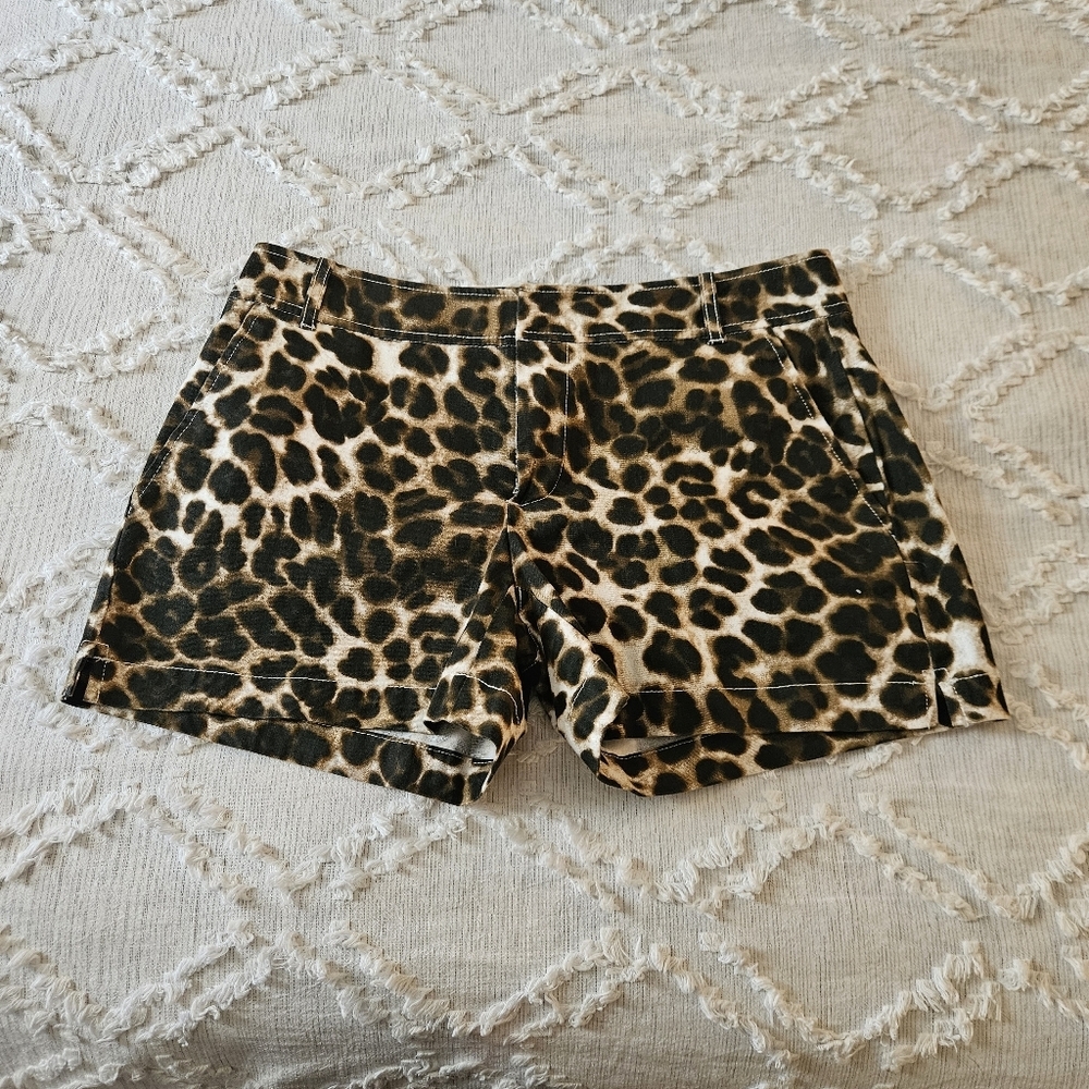 NY&C Mini Cheetah Shorts Size 2